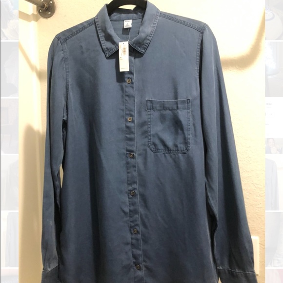 Old Navy Tops - Chambray Utility Shirt